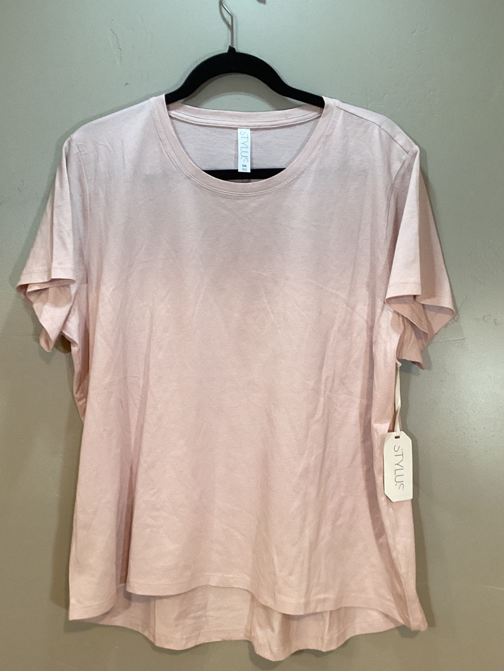 STYLUS Light Pink Short Sleeve Crew Neck Tee